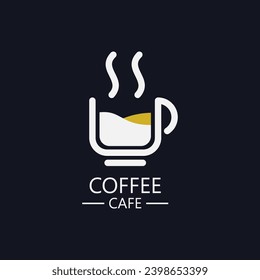 coffee cafe modern logo design