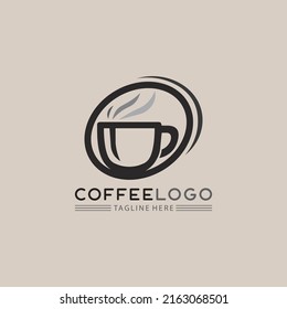 Coffee , cafe, music cup Logo mug icon  Template vector icon design