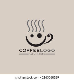 Coffee , cafe, music cup Logo mug icon  Template vector icon design