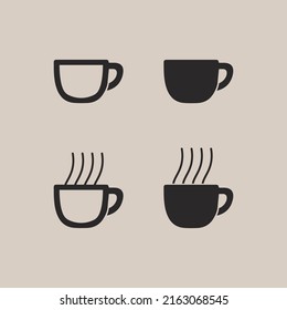 Coffee , cafe, music cup Logo mug icon  Template vector icon design
