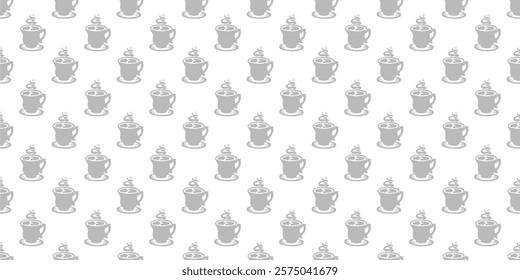 Coffee and Cafe pattern background. Vintage Coffee Doodle Pattern background. cafe pattern background. Cafe Themed Coffee Bean Pattern background.