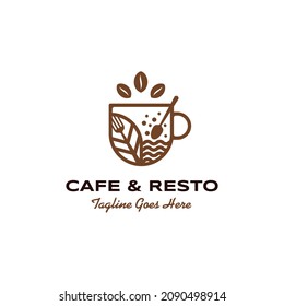 Coffee Cafe and restaurant logo