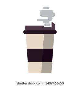 coffee cafe coffee shop concept element hot drink cup paper mug cartoon vector illustration graphic design