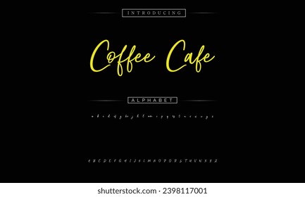 Coffee Cafe signature Font Calligraphy Logotype Script Brush Font Type Font lettering handwritten