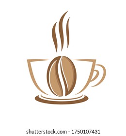 Coffee Cafe Sencillo Símbolo De Icono Único Para Empresas. Vector aislado.