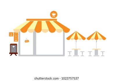 Coffee cafe store vector illustration.
