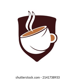 Coffee cafe vector logo design. Unique coffee cup icon logo template.