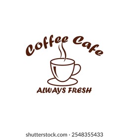 Coffee Cafe Vector Logo Design Template Premium Coffee Shop.