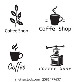 Coffee Cafe Vector Logo Design Icon Graphic