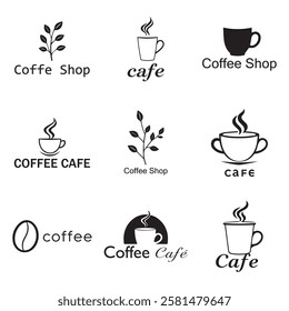 Coffee Cafe Vector Logo Design Icon Graphic