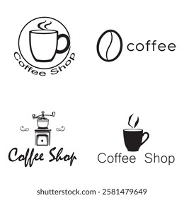 Coffee Cafe Vector Logo Design Icon Graphic