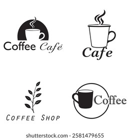 Coffee Cafe Vector Logo Design Icon Graphic