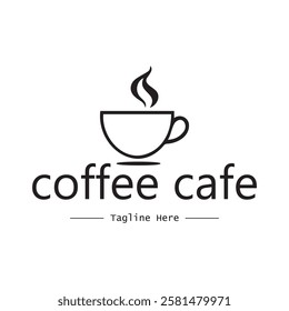 Coffee Cafe Vector Logo Design Icon Graphic