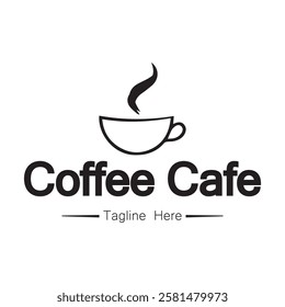 Coffee Cafe Vector Logo Design Icon Graphic
