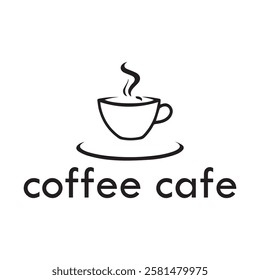 Coffee Cafe Vector Logo Design Icon Graphic