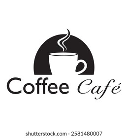 Coffee Cafe Vector Logo Design Icon Graphic