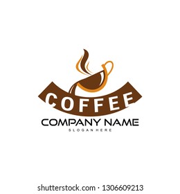 coffee cafe/shop logo design vector