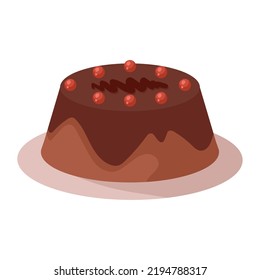 coffee cake with cherries icon