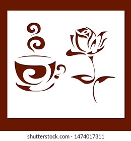 coffee cake paper stencil art 