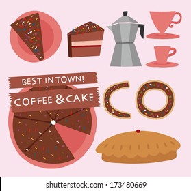 Coffee and cake set 