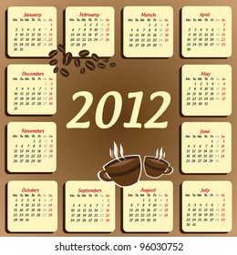 Coffee calendar 2012