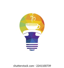 Diseño del logotipo vectorial de la llamada al café. Icono de auricular y taza.