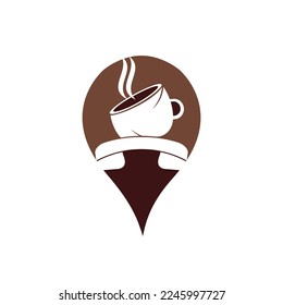 Coffee call vector logo design. Handset and cup icon.