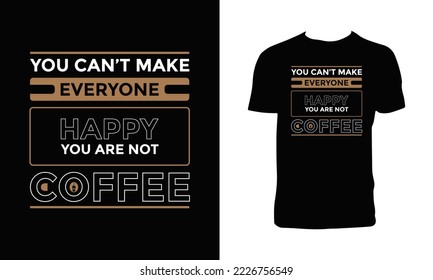 Coffee Calligraphic T Shirt Design.  