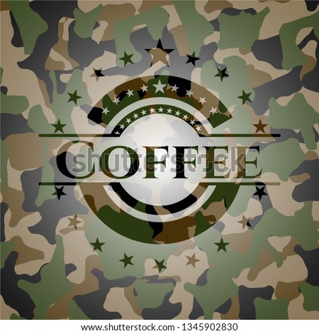 Coffee camouflage emblem