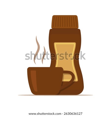 Coffee can and cup icon. Colored silhouette. Front side view. Vector simple flat graphic illustration. Isolated object on white background. Isolate.