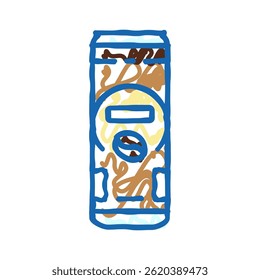 coffee can drink doodle icon sketch vector. coffee can drink sign. isolated symbol illustration