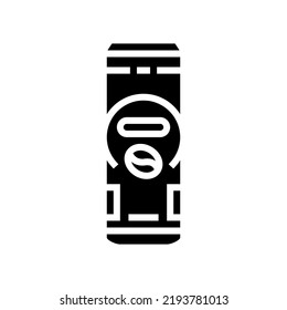 coffee can drink glyph icon vector. coffee can drink sign. isolated symbol illustration