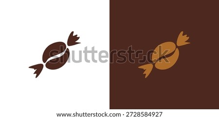 The coffee candy logo design is unique and fun
