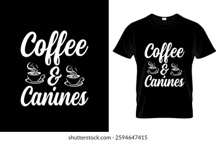 coffee  canines t shirt design vector design