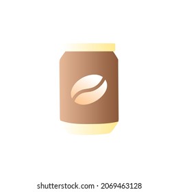 Coffee cans icon in gradient color, isolated on white 