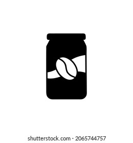 Coffee cans icon  in solid black flat shape glyph icon, isolated on white background 