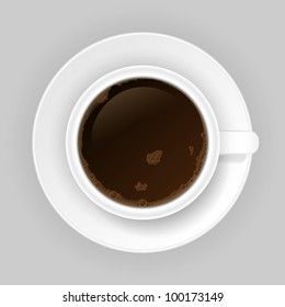 Coffee cap isolated on grey background. Vector illustration.
