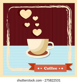 Coffee with cappuccino and espresso