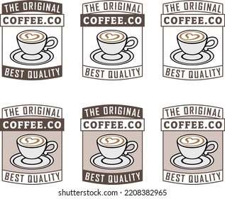 Coffee or Cappuccino Icon with Heart isolated on a White Background