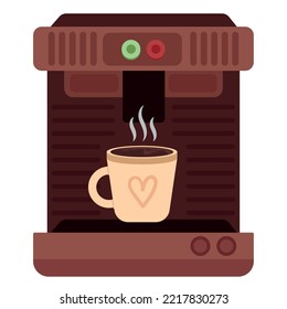 Coffee Cappuccino Machine Icon Isolated Style