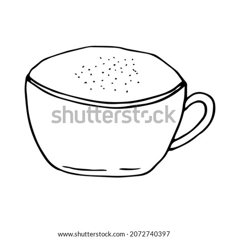 Coffee cappuccino vector illustration hand drawing doodle