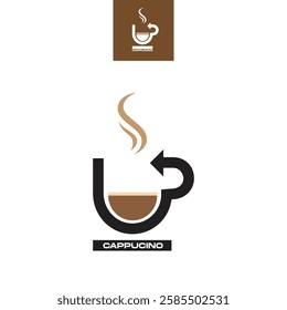 Coffee Cappucino cup logo vector design template. Cafe emblem icon