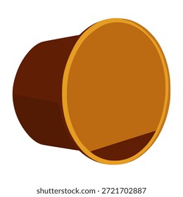 Diseño de Plantilla de Ilustración vectorial de color plano de bebida de bebida de cápsula de café