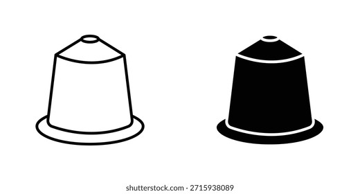 Coleção de design de ícone da cápsula de café. Sinal e símbolo vetorial para designs de interface do usuário