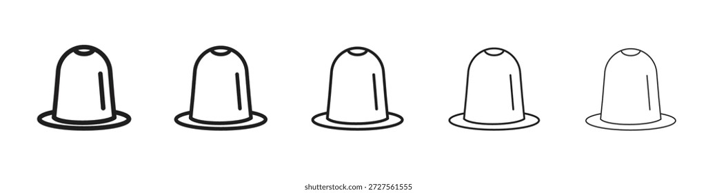 Ícone de cápsula de café design em estilo de traçado fino editável para trabalho gráfico