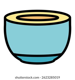Coffee capsule icon. Outline coffee capsule vector icon color flat isolated