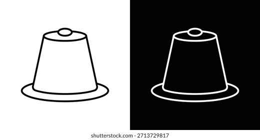 Coffee capsule icon, outline vector sign, logo design download