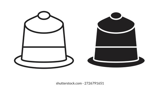 Conjunto de íconos de cápsulas de café. paquete de elementos de Web de logotipo mínimo.
