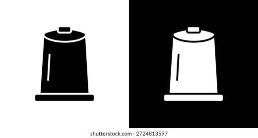 Símbolo do ícone da cápsula de café. Design simples e plano para aplicativos