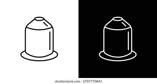 Coffee capsule icon. thin line for web and mobile, modern minimalistic style